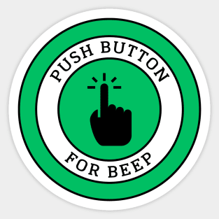 Push Button For Beep Crosswalk Sticker Sticker